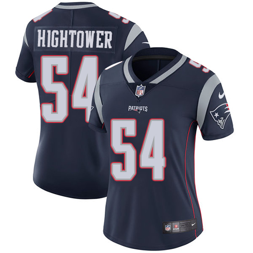 Nike Patriots #54 Dont'a Hightower Navy Blue Team Color Women's Stitched NFL Vapor Untouchable Limited Jersey - Click Image to Close